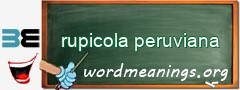 WordMeaning blackboard for rupicola peruviana